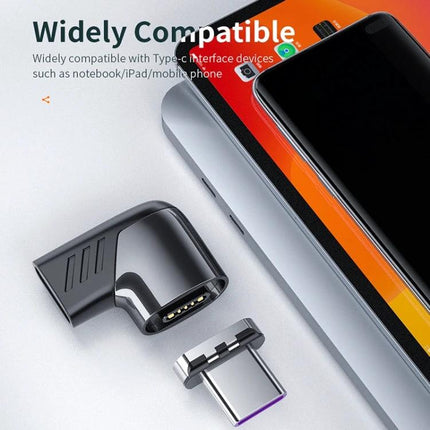 Essential Magnetic Adapter for Everyday Device Charging - Type-C magnetic connector next to tablet and phone for tidy, anti-wear charging