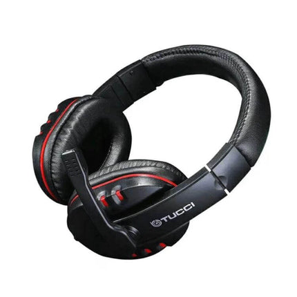 Tucci Wired Stereo PC Headset With Built In Microphone ergonomic vented earcups, built‑in mic for gaming and calls