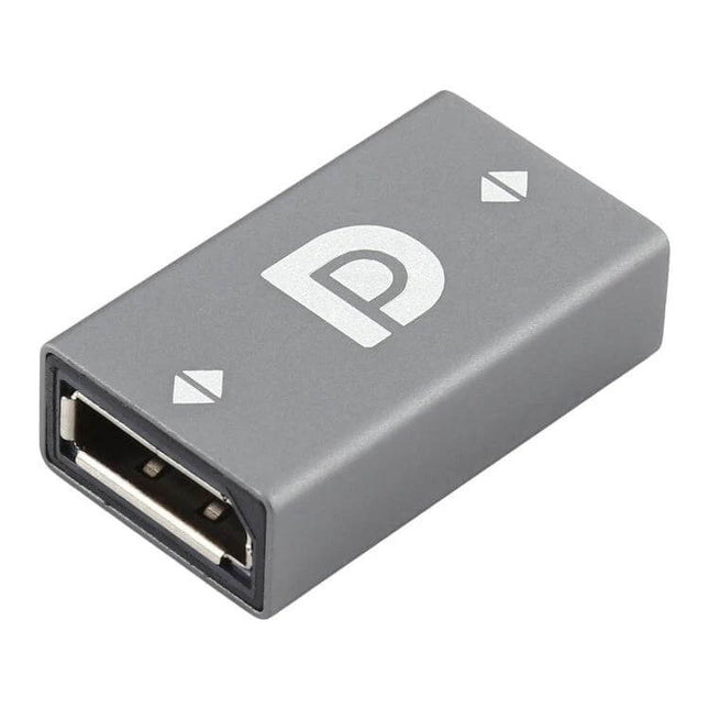 Display Port Female to Female Adapter for Device Connectivity compact metallic coupler for extending DisplayPort cables and linking monitors