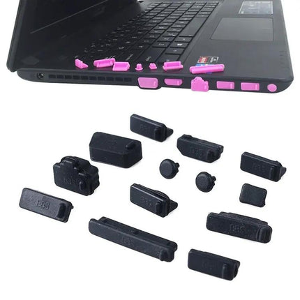 Universal 13-in-1 Silicone Anti-Dust Plugs for Laptop Protection
