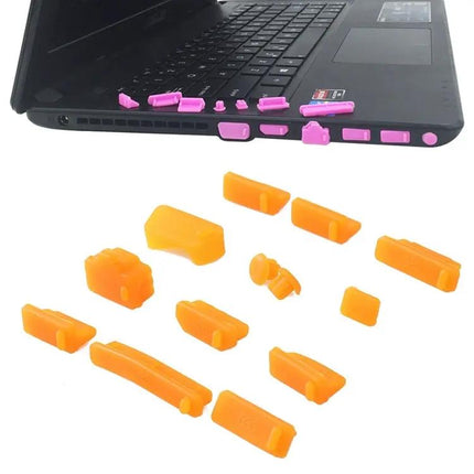 Universal 13-in-1 Silicone Anti-Dust Plugs for Laptop Protection