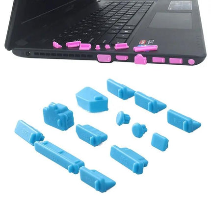 Universal 13-in-1 Silicone Anti-Dust Plugs for Laptop Protection