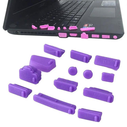 Universal 13-in-1 Silicone Anti-Dust Plugs for Laptop Protection