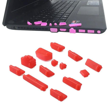 Universal 13-in-1 Silicone Anti-Dust Plugs for Laptop Protection
