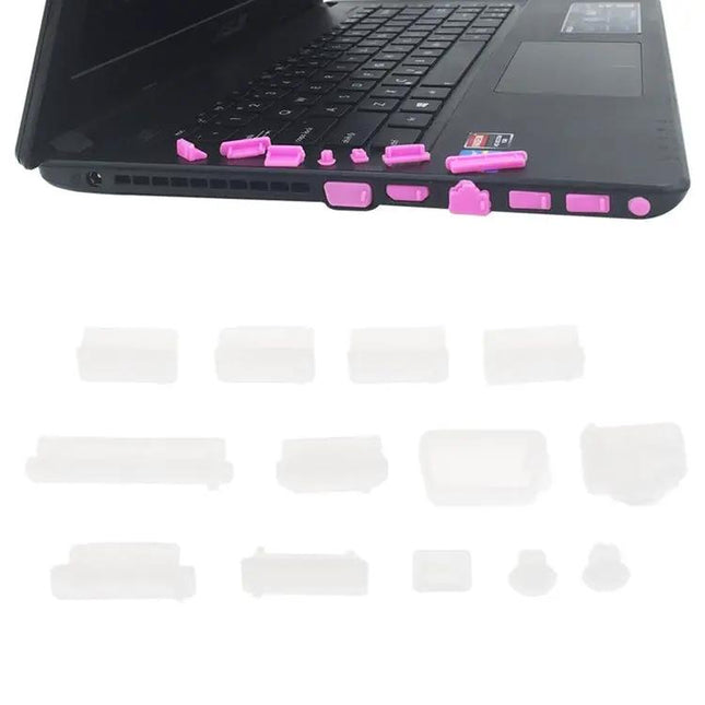 Bouchons anti-poussière universels en silicone 13-en-1 pour la protection d'ordinateur portable
