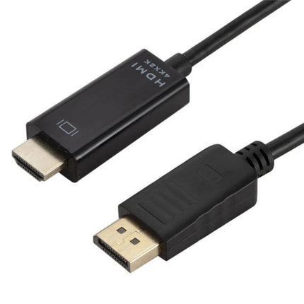 4K DisplayPort to HDMI Converter Cable for Video Connections – black DisplayPort to HDMI adapter cable for 4K video and audio transfer