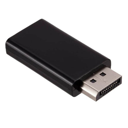 DisplayPort to HDMI Adapter for Laptop Monitor Connection - compact black adapter for connecting laptop DisplayPort to HDMI monitor or HDTV