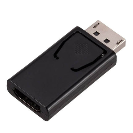 DisplayPort to HDMI Adapter for Laptop Monitor Connection – compact black adapter for connecting laptop DisplayPort to HDMI monitor or HDTV