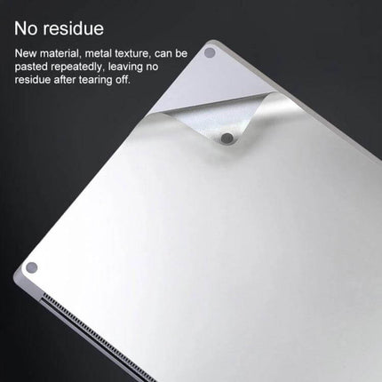 Protective Film and Sticker Set for Microsoft Surface Laptop 3, 13.5 Inch showing peelable no-residue back cover film protecting laptop shell