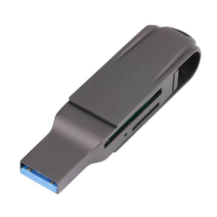 Compact USB-C to USB 3.0 Card Reader for Easy File Transfer — compact zinc alloy USB-C to USB 3.0 SD and microSD card reader, portable