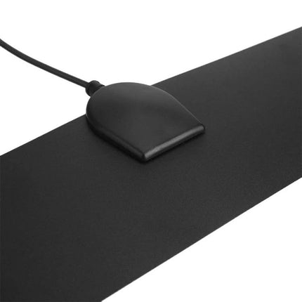 Indoor and Outdoor TV Antenna for HD Signals Up to 25 Miles - slim black indoor/outdoor HDTV antenna with adhesive base for 1080p reception