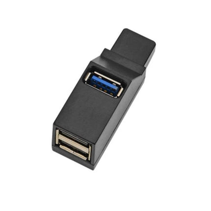 Portable USB Hub with Lanyard for Laptop and Desktop Connectivity - compact 4-port USB hub with USB-A and USB 3.0 ports for travel and multitasking