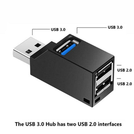 Portable USB Hub with Lanyard for Laptop and Desktop Connectivity - compact 4-port USB 3.0/2.0 hub for keyboards mice and external drives
