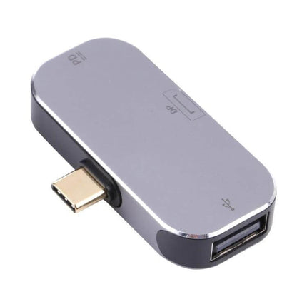 USB-C Adapter for Charging, Data Transfer, and Screen Projection - compact plug-and-play hub with USB-A and Type-C connectors for laptop to monitor setup