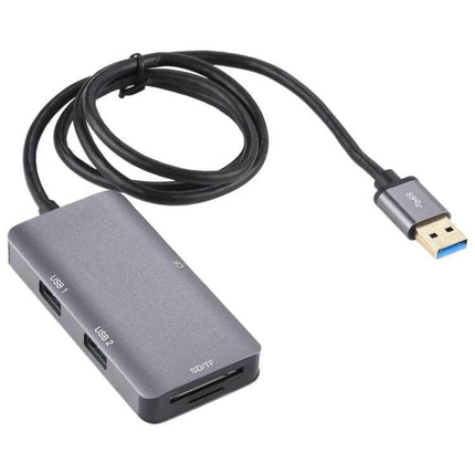5-in-1 Multi-Card Reader for Easy Portable Data Transfer compact USB 3.0 hub with SD/TF/CF slots for photographers and travelers