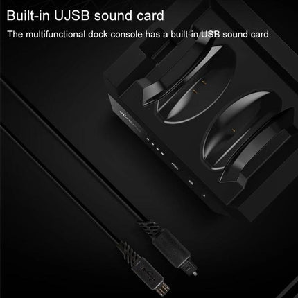 Logitech Astro A50 Wireless Gaming Headset for Audio Use charging dock with built-in USB sound card and cables