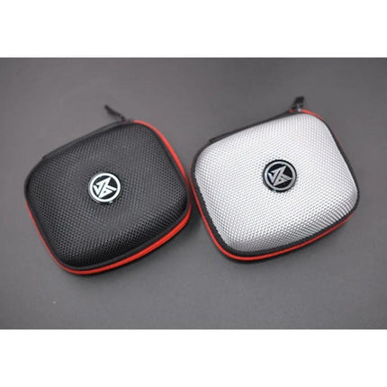 KZ Case for Organizing Earphones and Cables Daily Compact zippered storage case in black and silver for tangle-free earphone and cable protection