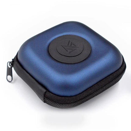 Compact Storage Case for Daily Earphone and Cable Protection - blue zippered protective carry case for earphones and cables