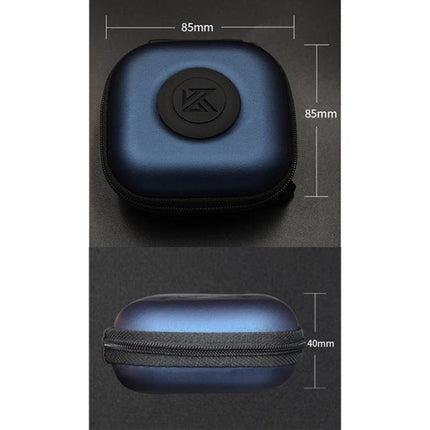 Compact Storage Case for Daily Earphone and Cable Protection, blue 85x85x40mm zippered hard case for travel and commuting