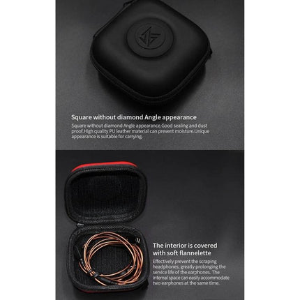 Compact Storage Case for Daily Earphone and Cable Protection - black zippered travel case with cable inside