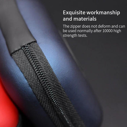 Compact Storage Case for Daily Earphone and Cable Protection showing durable zipper and close-up of water-resistant material