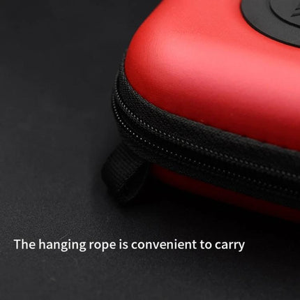 Compact Storage Case for Daily Earphone and Cable Protection in red with zipper and carry loop, protects against dust and minor impacts