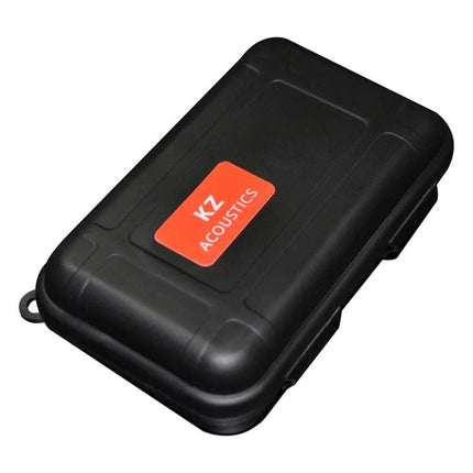 Compact Storage Case for Daily Earphone and Cable Protection - Black hard shell case with KZ Acoustics logo