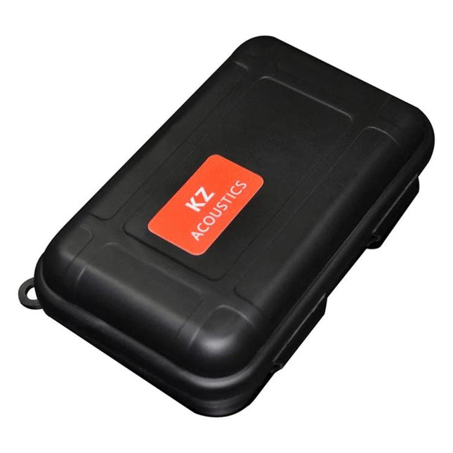 Compact Storage Case for Daily Earphone and Cable Protection black hard shell case with KZ Acoustics logo