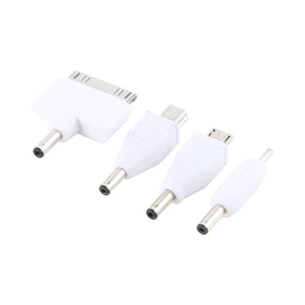 Versatile Cable for Everyday Device Charging and Travel Needs - white multi-adapter charging tips for phones tablets and small electronics