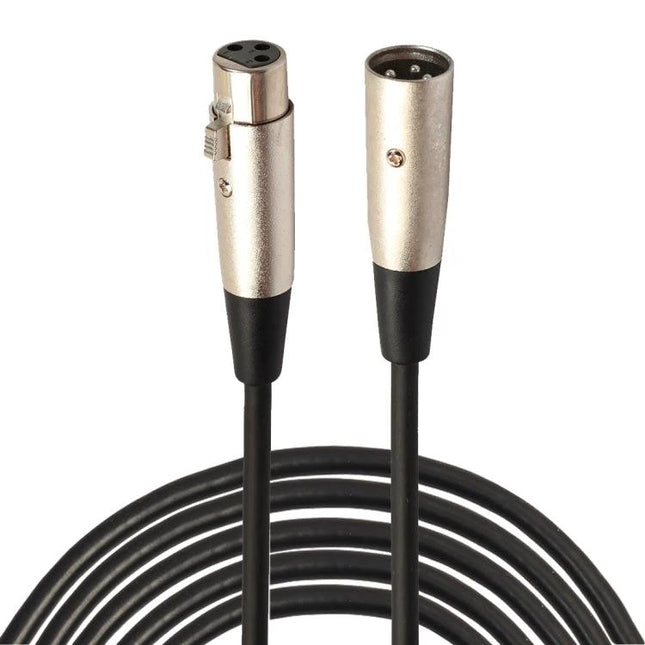 A Practical XLR Cable for Home Recording Sessions - 5m XLR male to female cable, tangle-free black cable for podcasting and home music setups