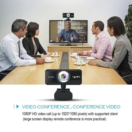 HXSJ Adjustable Webcam for Video Calls and Conferences 1080P HD webcam with adjustable angle and built-in mic for professional video meetings