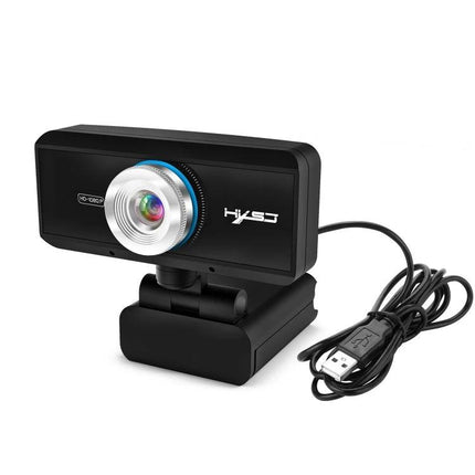 HXSJ Adjustable Webcam for Video Calls and Conferences - 1080P HD webcam with adjustable angles and built-in mic, USB plug-and-play for home office