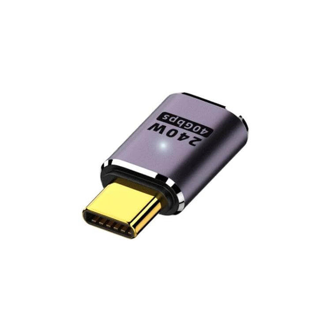 USB-C Female to Male Straight Adapter for Charging and Data Transfer - compact high-speed metal adapter for charging and data transfer