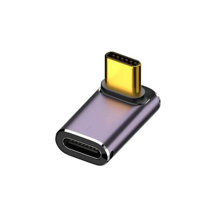USB-C Vertical Angle Adapter for Charging and Data Transfer, compact aluminum alloy right-angle USB-C connector for laptops and phones