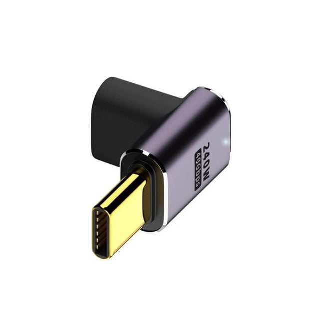 Flexible USB-C to USB-C Adapter for Fast Charging and Data Transfer — compact aluminum alloy USB-C adapter for fast charging and 8K data transfer