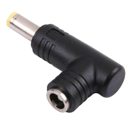 DC Power Adapter Connector for 5.5mm x 2.1mm to 2.5mm Plugs black right-angle adapter for repairing electronics and power conversion