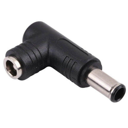 DC Power Adapter Connector: 6.0mm Male to 5.5mm Female for Device Compatibility - right-angle black adapter for chargers and electronics