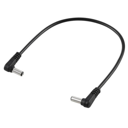 Alt Tag: Replacement DC Power Cable for Laptops, 30cm Length black 5.5x2.1mm TPE right-angle connectors for travel and compact workspaces