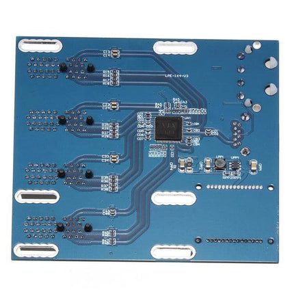 PCI-E Converter Card for Expanding Computer Slots to Four Slots blue PCB showing four-slot expansion traces and components