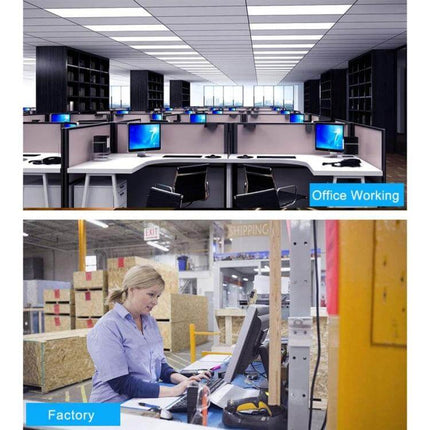 R1 Compact Mini PC for Everyday Home Computing Tasks mounted behind monitor in space-saving office and factory workstation setup