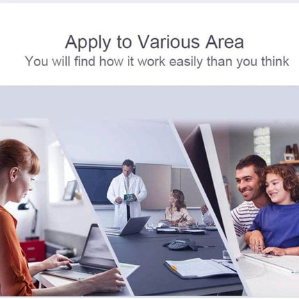 R1 Compact Mini PC for Everyday Home Computing Tasks mounted behind monitor showing home, office, and family use