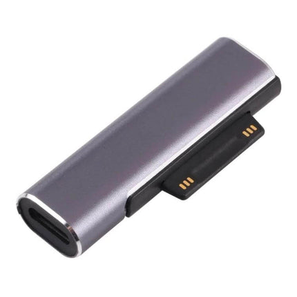 USB-C Female Charging Adapter for Microsoft Surface Devices slim metallic travel-ready plug-and-play charging adapter