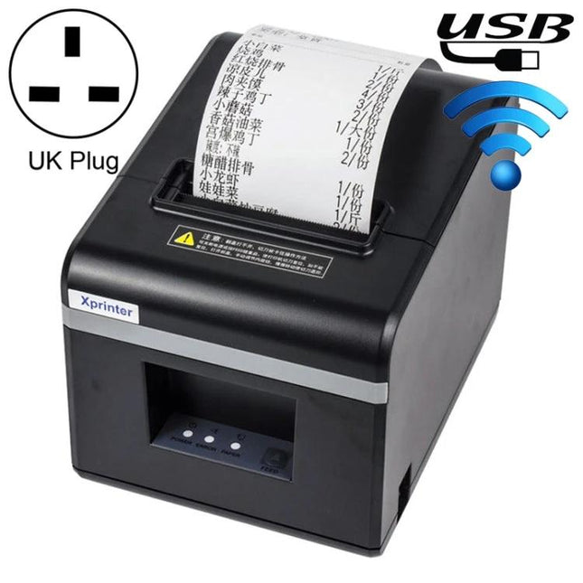 Xprinter Automatic Thermal Receipt Printer with USB and WiFi printing clear receipts for retail and cafes, USB and WiFi connectivity