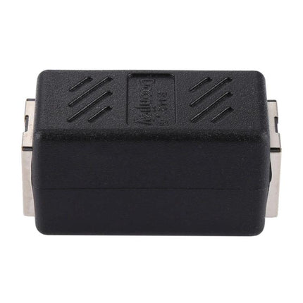 RJ45 Straight-Through Connector Pair for Cable Extension black inline coupler for joining two Ethernet cables