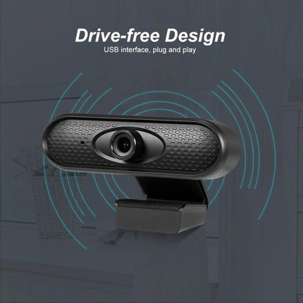High-Definition USB Webcam with Microphone for Video Calls – 1080P plug-and-play webcam with built-in mic and clip-on mount for clear meetings
