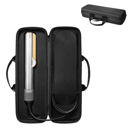 Airstrait Hair Straightener Storage Bag Portable Travel Case open black protective carrying case with straightener and padded compartment