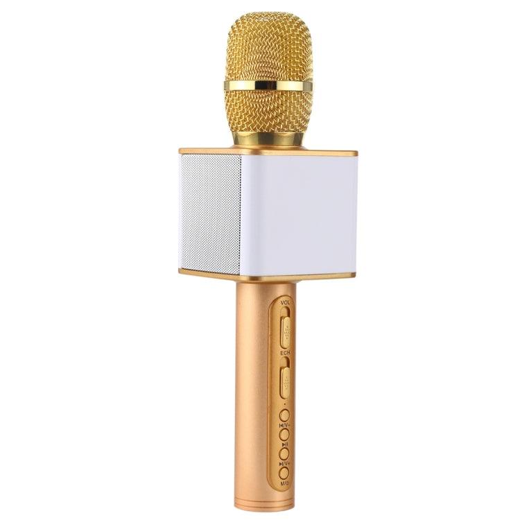 Bluetooth Wireless Handheld Karaoke Microphone with Dual Speakers and High Sound Quality Gold