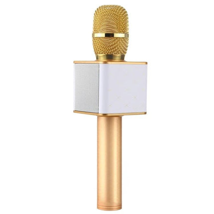 SDRD Microphone for Everyday Karaoke and Home Recording - gold wireless karaoke mic with built‑in speaker for phone and home recording