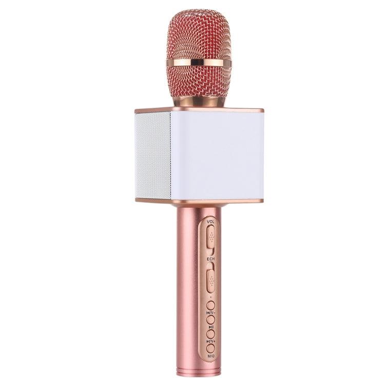 Bluetooth Wireless Handheld Karaoke Microphone with Dual Speakers and High Sound Quality Rose Gold