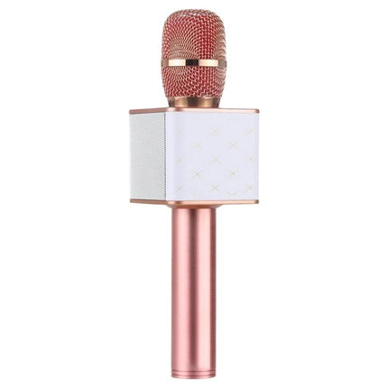 SDRD Microphone for Everyday Karaoke and Home Recording - rose gold wireless handheld karaoke mic for family game nights and home podcasts